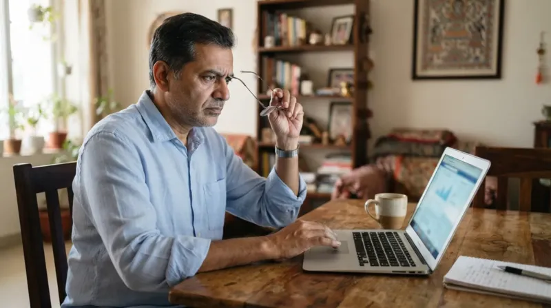incometax.gov.in पर बिना लॉगिन PAN-आधार लिंक स्टेटस चेक करता व्यक्ति