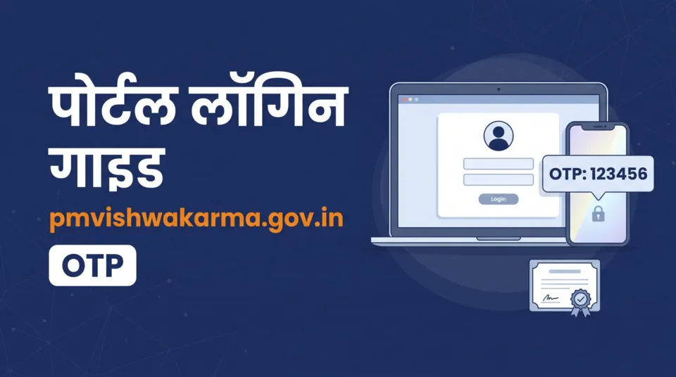 pmvishwakarma.gov.in पोर्टल लॉगिन गाइड — OTP और डैशबोर्ड